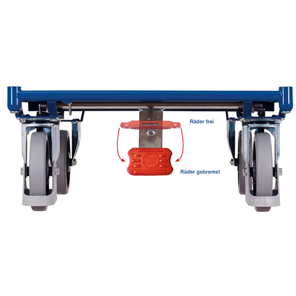 N° de l'image du produit 3 : VARIOfit® Magazinwagen, Stahlgestell, Holzwerkstoff-Ladefläche, Ladefläche BxT 850 mm x 450 mm, anthrazitgrau