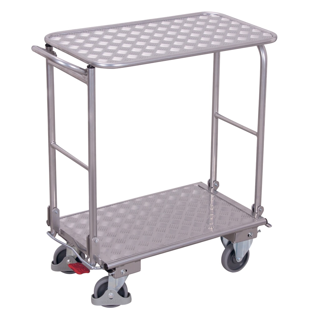 N° de l'image du produit 1 : VARIOfit® Aluminium-Klappwagen, 2 Etagen, 2 Klappbügel, klappbare obere Ladefläche
