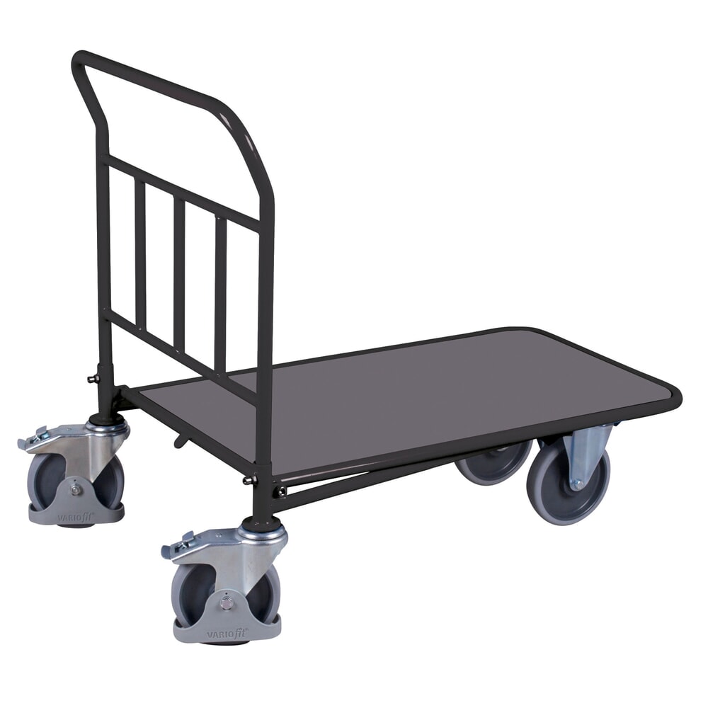 N° de l'image du produit 1 : VARIOfit® C+C-Wagen, Stahlbügel, HxBxT 965 mm x 990 mm x 640 mm, anthrazitgrau