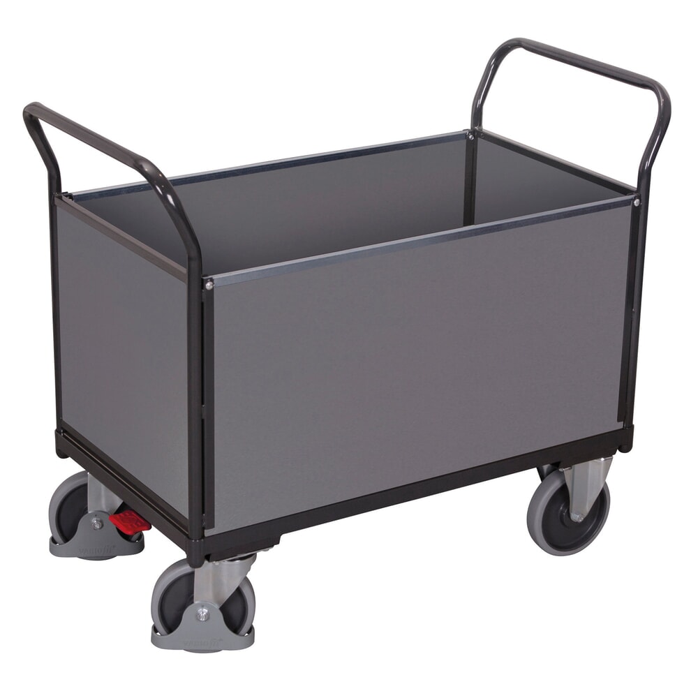 N° de l'image du produit 1 : VARIOfit® Vierwandwagen, Holzwerkstoffplatten, HxBxT 975 mm x 1040 mm x 500 mm, Tragfähigkeit 400 kg, anthrazitgrau