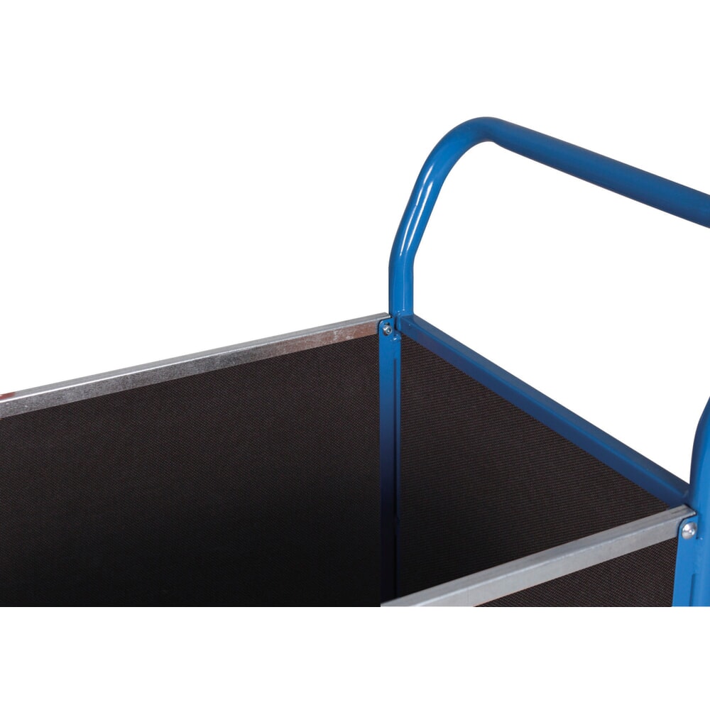 N° de l'image du produit 3 : VARIOfit® Dreiwand-Magazinwagen, Siebdruckplatte, HxBxT 1015 mm x 1195 mm x 700 mm, enzianblau