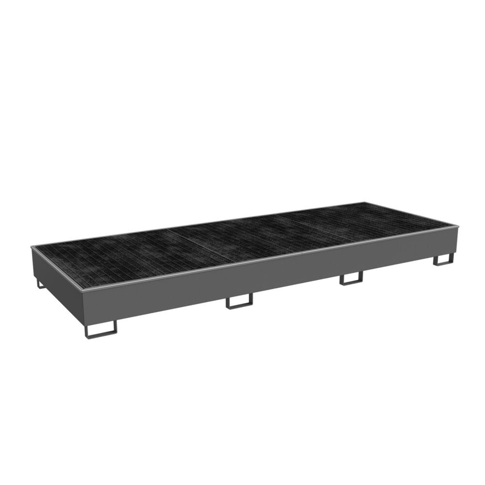 Produktabbildung Nr. 1: Bauer® Stahl-Auffangwanne RW-GR 3600-3 PE, lackiert, mausgrau