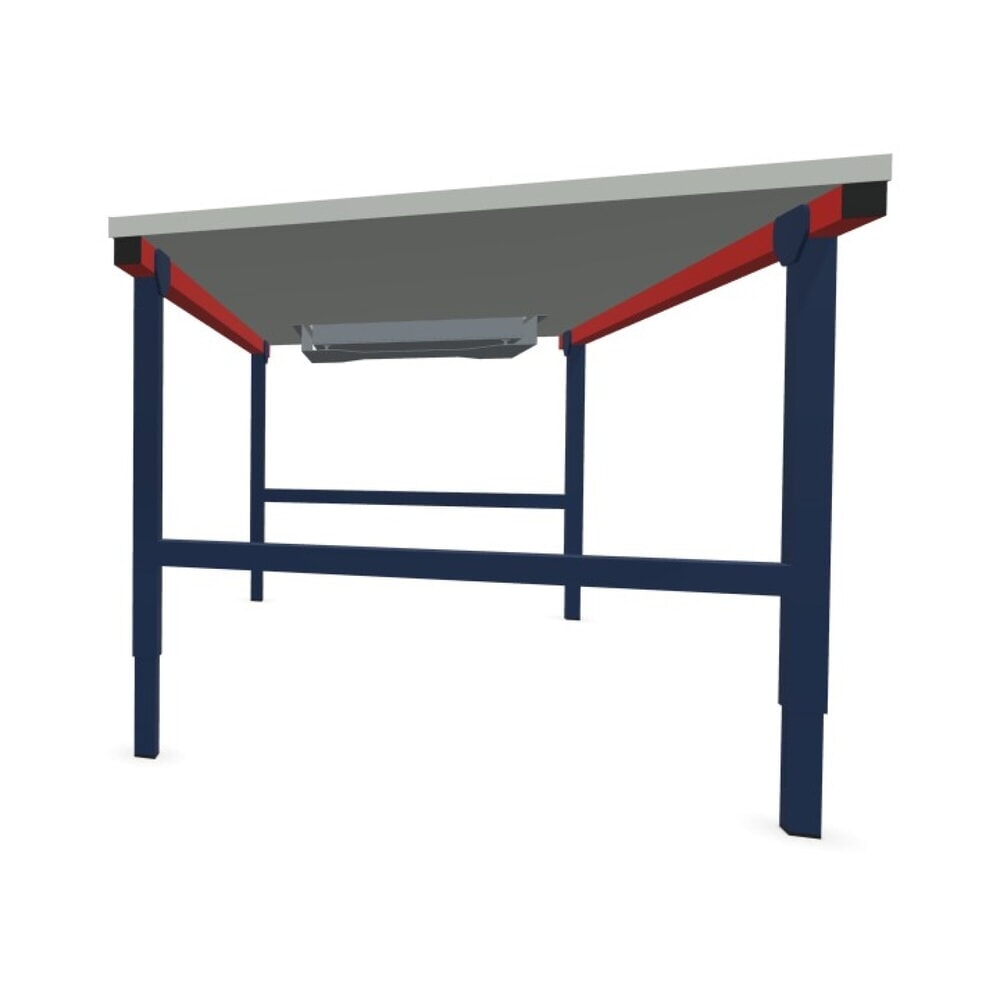 N° de l'image du produit 5 : Rocholz Table d’emballage SYSTEM 2000 réglable manuellement en hauteur avec balance jusqu’à 60 kg, non soumise à l’homologation métrologique, H x l x P 690-960 x 2 000 x 920 mm