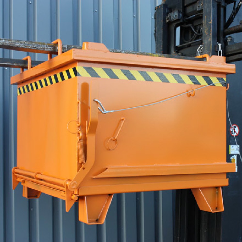 Produktabbildung Nr. 5: Eichinger® Klappbodenbehälter mit Zugseil, Volumen 0,75 m³, anthrazitgrau