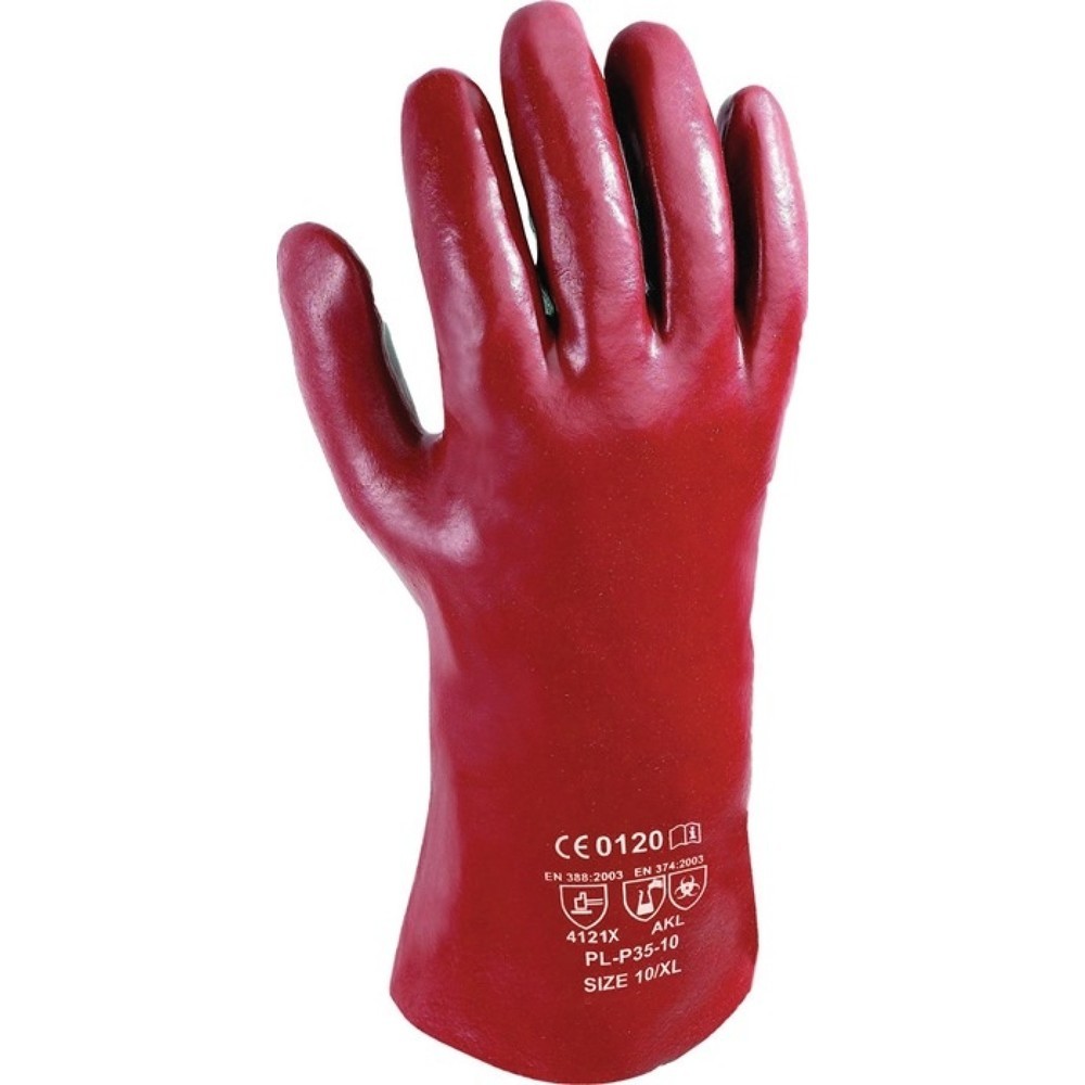Illustration du produit: ASATEX Chemiehandschuh Pirat Gr.10 rotbraun EN