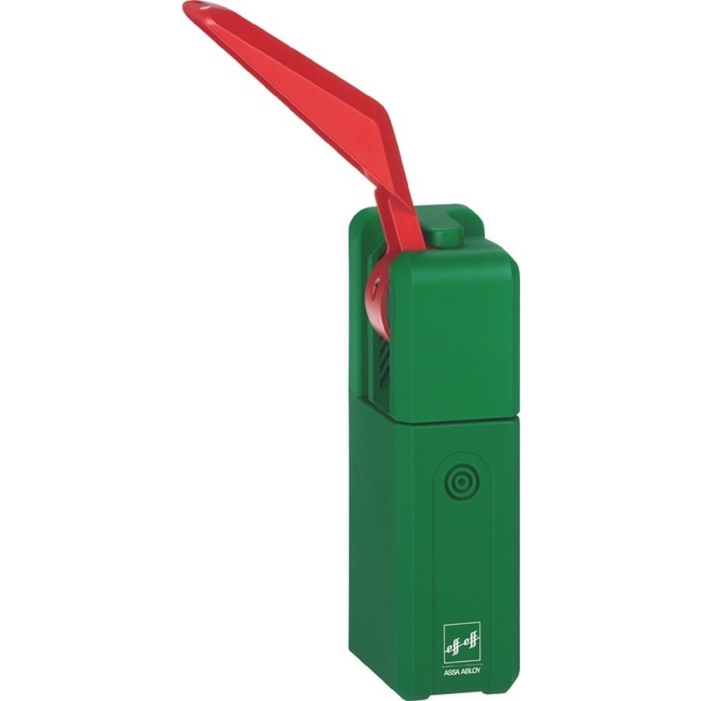 Illustration du produit: ASSA ABLOY Alarme de sortie 7411-10, peint en vert, préparé pour demi-cylindre mm, base