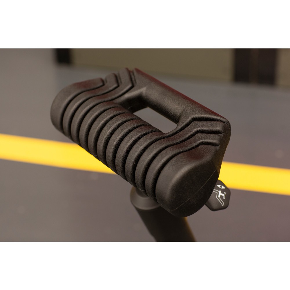 Produktabbildung Nr. 4: Siège assis-debout, assise ronde en PU, hauteur d’assise 630-840 mm, pied en fourche, poignée de transport