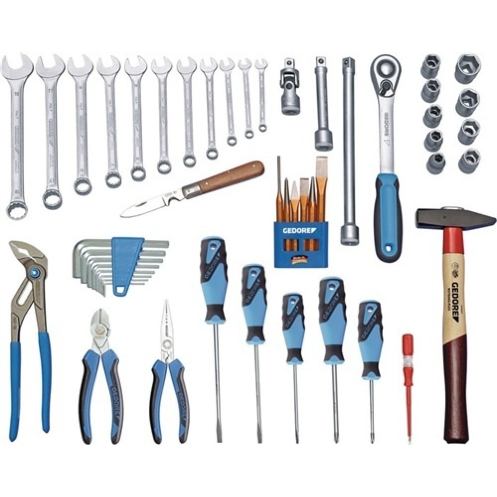 Illustration du produit: Assortiment d'outils TOURING 1000 49 pièces dans coffret en plastique universel