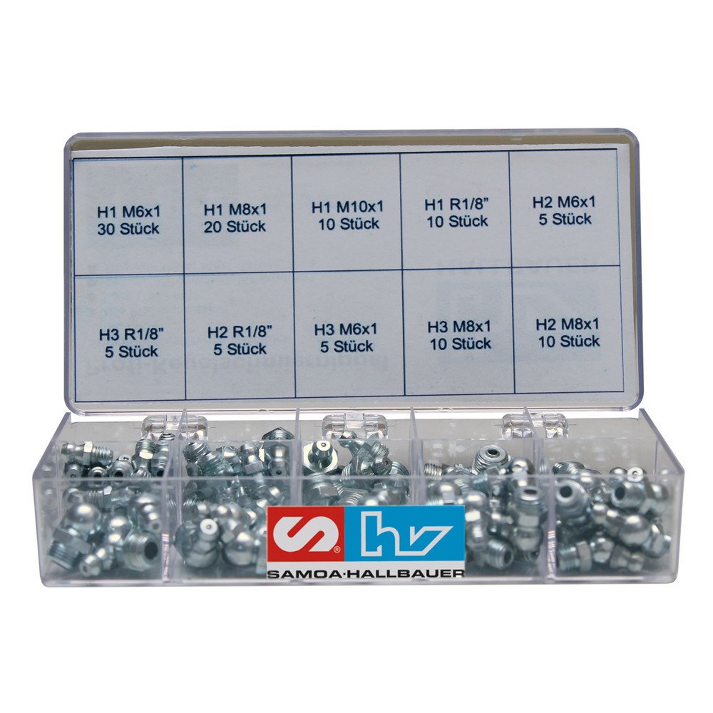 Illustration du produit: Assortiment de graisseurs SSK de SAMOA-HALLBAUER, 110 pièces