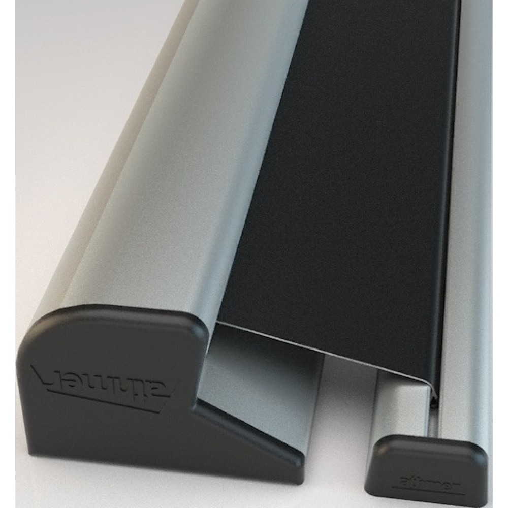 Illustration du produit: ATHMER Fingerschutz Rollo NR-30 Länge 1925 mm, silberfarben eloxiert, Bandgegenseite, Farbe Schutzrollo schwarz