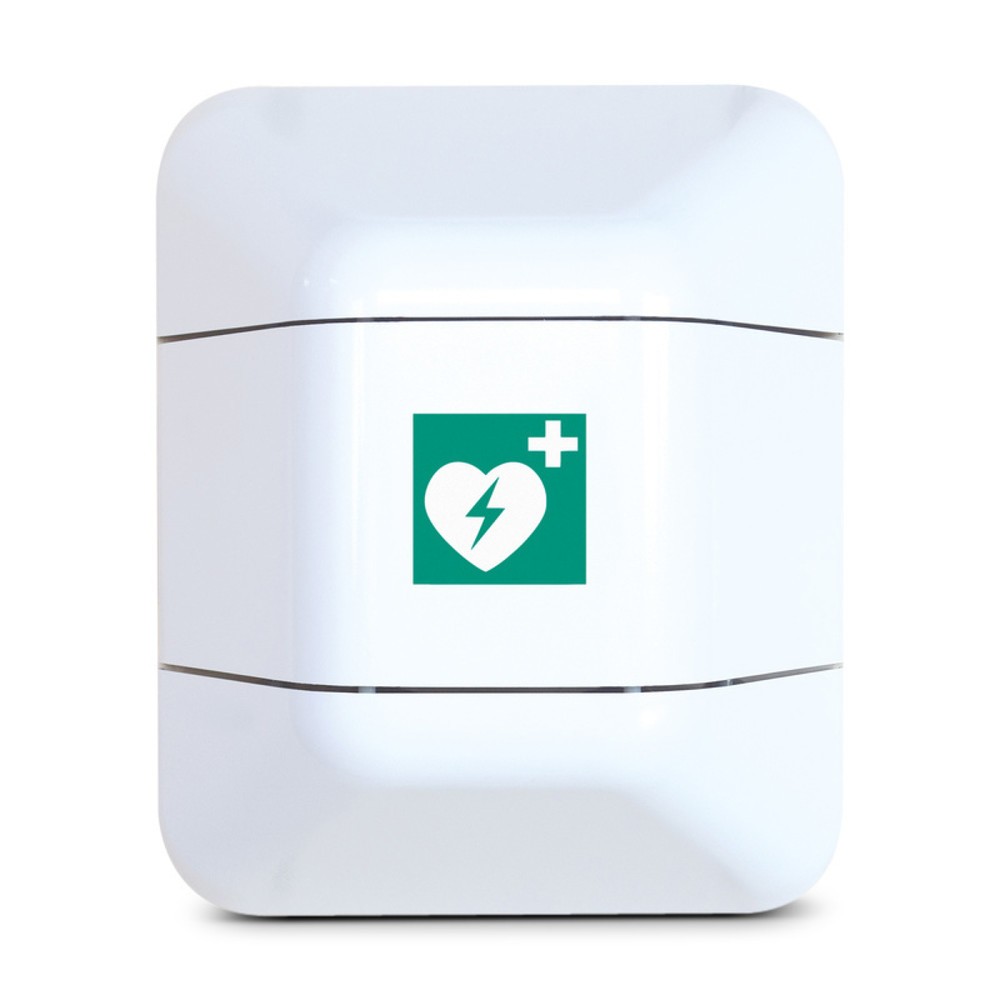 Produktabbildung: Aufbewahrungsschrank für Defibrillatoren, weiss