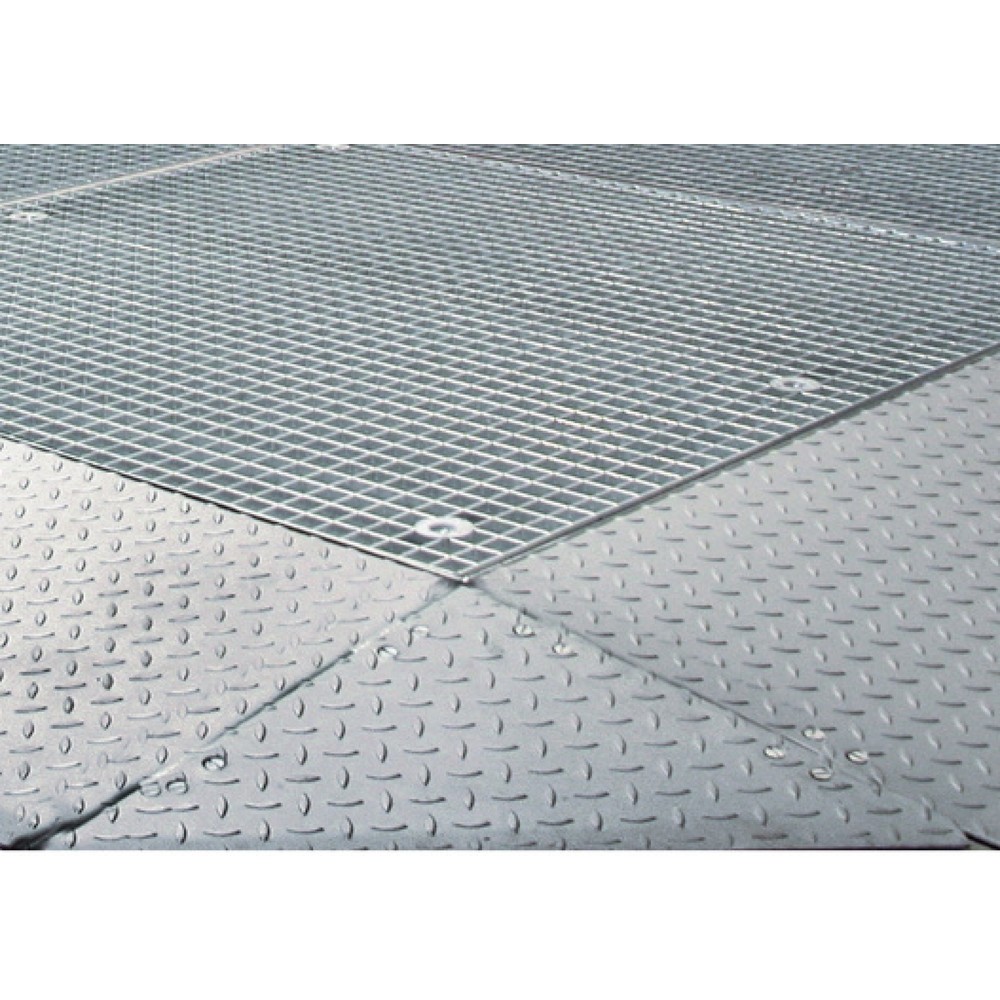 Produktabbildung Nr. 2: Auffahrecken für Bauer® niedrige Flachwannen aus Stahl, BxL 500 x 500 mm