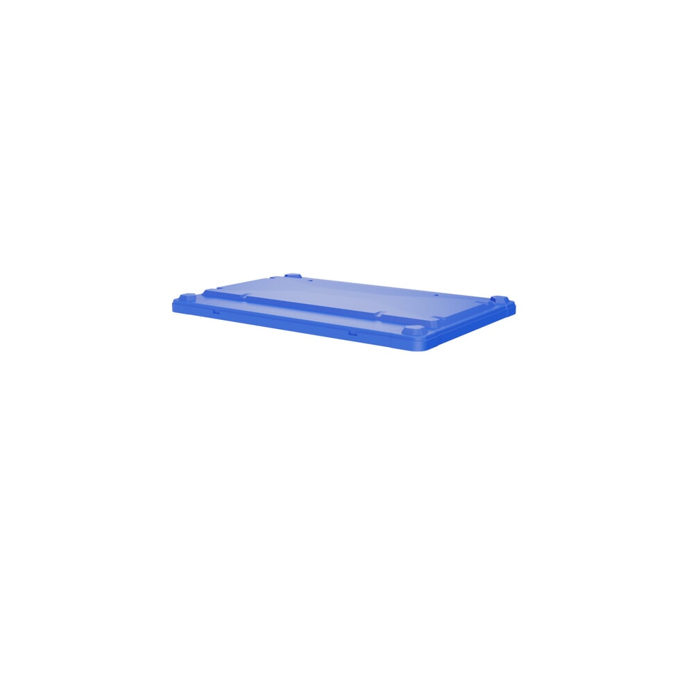 Auflagedeckel für Palettenbox, für Tiefe 800 mm, blau Produktabbildung: Auflagedeckel für Palettenbox, für Tiefe 800 mm, blau