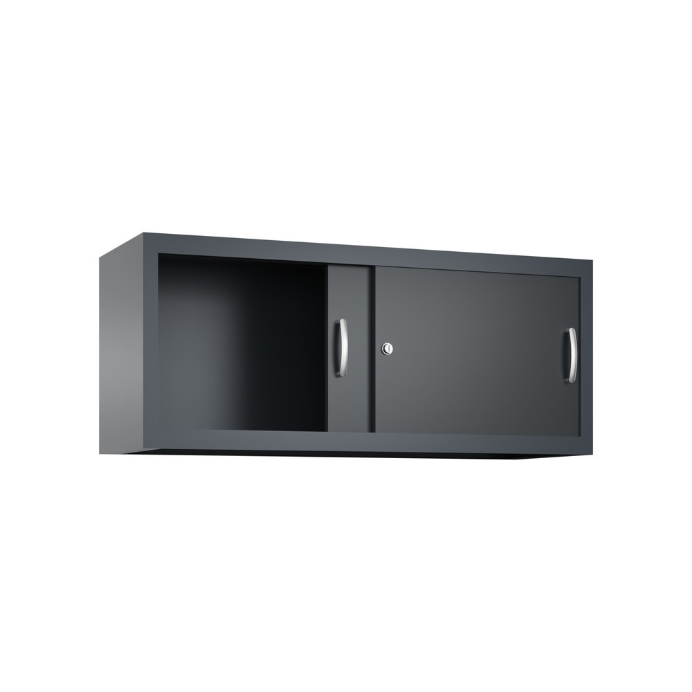 Produktabbildung Nr. 2: Aufsatzschrank für C+P Werkstatt-Schiebetürenschrank, HxBxT 500 x 1.200 x 400 mm, anthrazitgrau, schwarzgrau