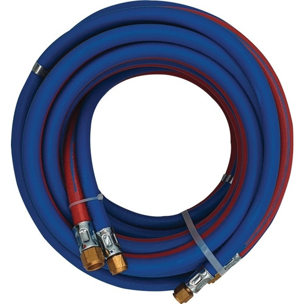 Illustration du produit: Autogenzwillingsschlauch, Wandstärke 5 / 3,5 mm, Länge 5 m Innen-Ø 6 / 9 mm, blau / rot
