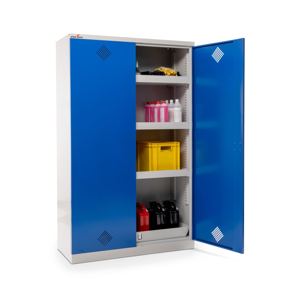 Produktabbildung Nr. 11: Steinbock® Chemikalienschrank, 4 Bodenauffangwannen nach StawaR, HxBxT 1.950 x 1.200 x 500 mm