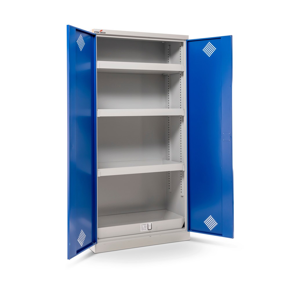 Produktabbildung Nr. 10: Steinbock® Chemikalienschrank, 4 Bodenauffangwannen nach StawaR, HxBxT 1.950 x 950 x 500 mm