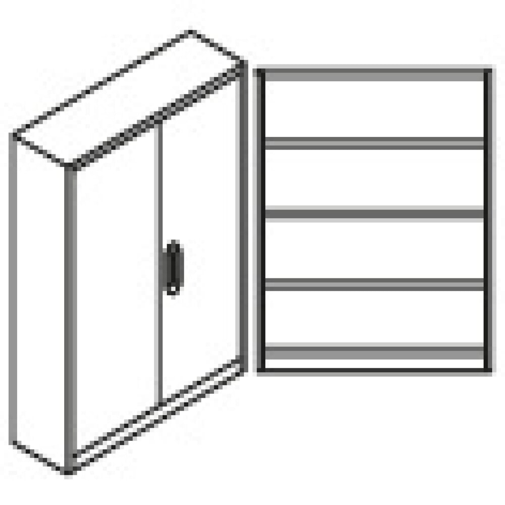 Produktabbildung Nr. 13: Steinbock® Chemikalienschrank, 4 Bodenauffangwannen nach StawaR, HxBxT 1.950 x 1.200 x 500 mm