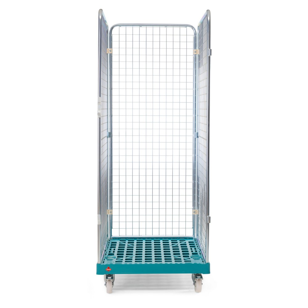 Produktabbildung Nr. 3: Ameise® Bac à roulettes, 3 côtés, à mailles fines, électro-zingué, plateau à roulettes en plastique, HxlxP 1 810 x 724 x 815 mm