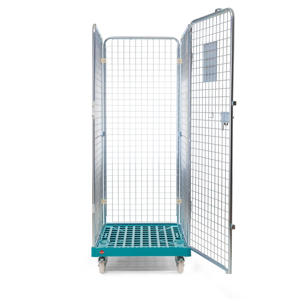 Produktabbildung Nr. 3: Ameise® Bac à roulettes, 4 côtés, à mailles fines, électro-zingué, plateau à roulettes en plastique, HxlxP 1 810 x 724 x 815 mm