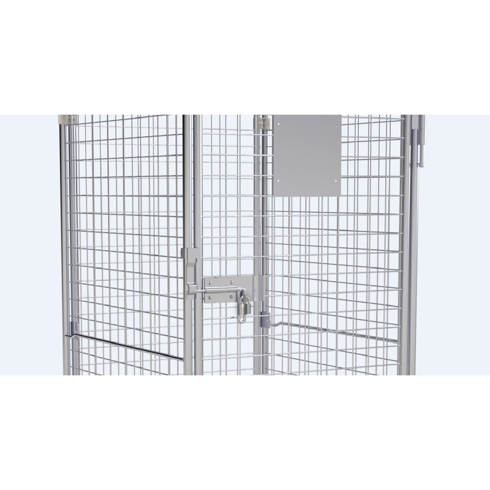 Produktabbildung Nr. 7: Ameise® Bac à roulettes, 4 côtés, à mailles fines, électro-zingué, plateau à roulettes en plastique, HxlxP 1 810 x 724 x 815 mm