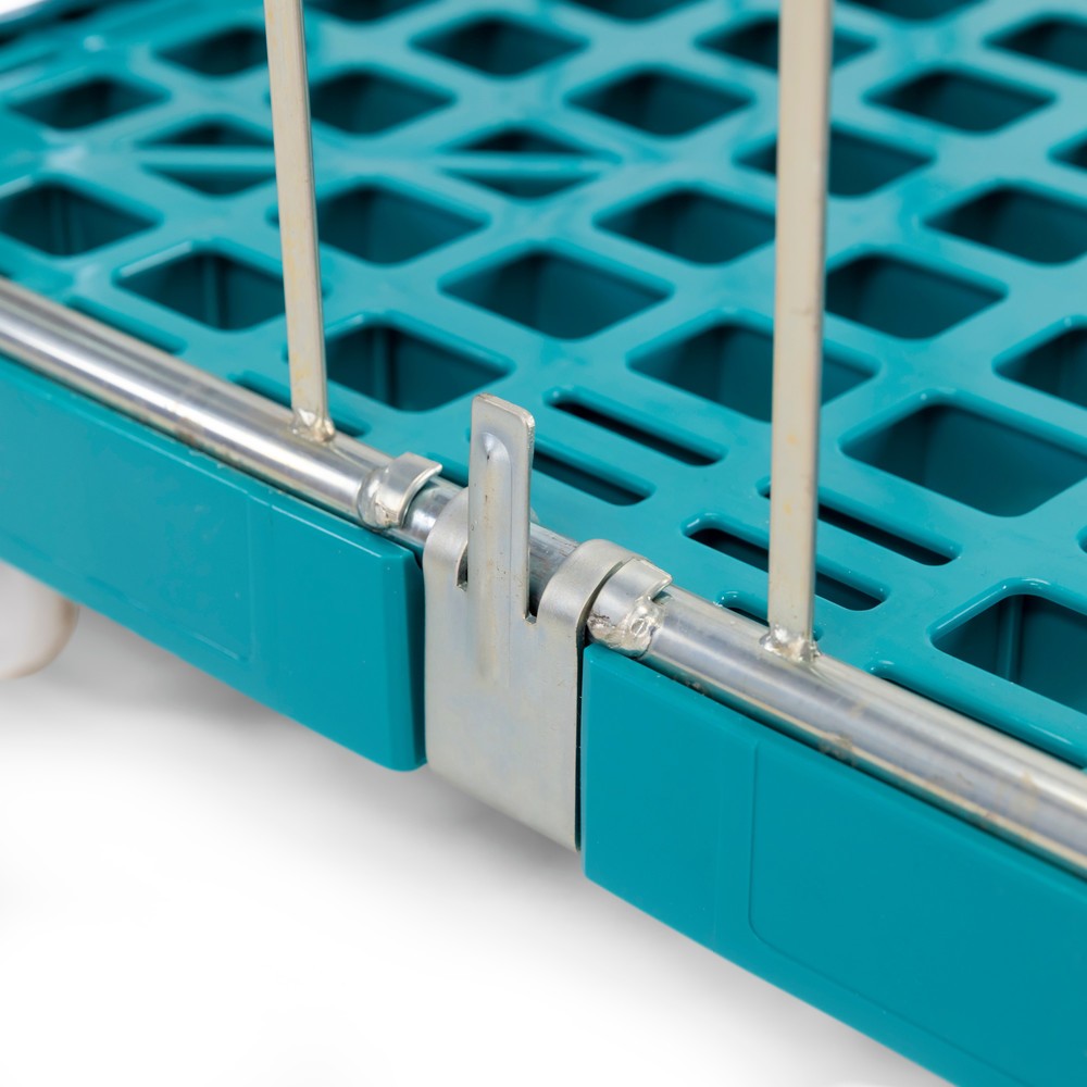 Produktabbildung Nr. 4: Ameise® Bac à roulettes, 4 côtés, à mailles grossières, électro-zingué, plateau à roulettes en plastique, HxlxP 1 830 x 724 x 815 mm, avec paroi avant pivotante d'une seule pièce