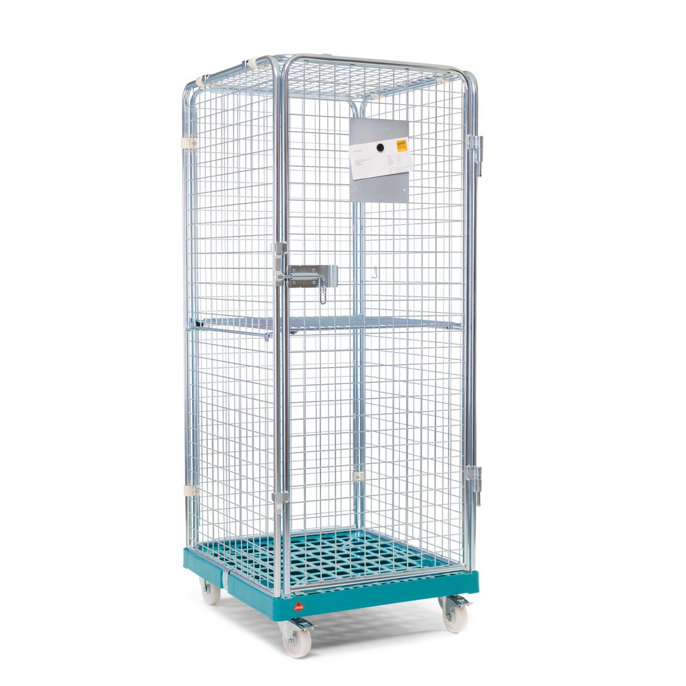 Produktabbildung Nr. 3: Ameise® Bac à roulettes antivol, 5 côtés, électro-zingué, plateau à roulettes en plastique, HxlxP 1 810 x 724 x 815 mm, avec plateau intermédiaire rabattable