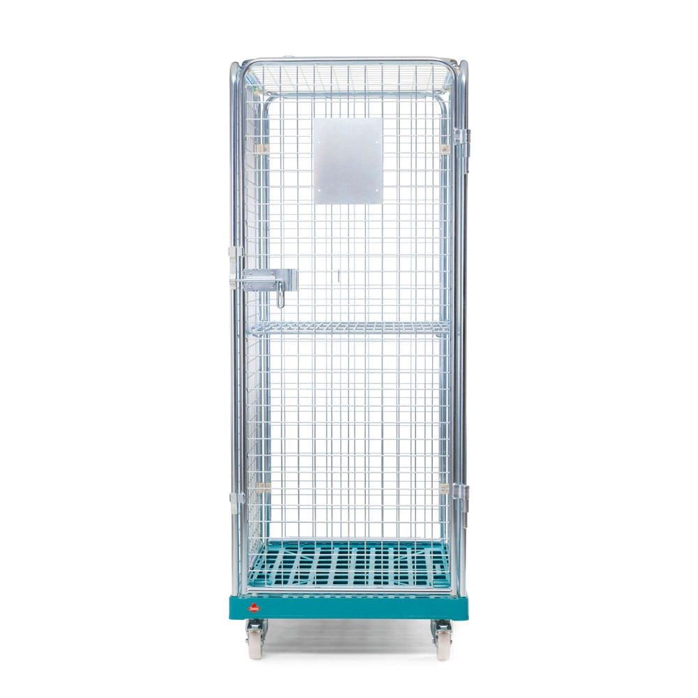Produktabbildung Nr. 9: Ameise® Bac à roulettes antivol, 5 côtés, électro-zingué, plateau à roulettes en plastique, HxlxP 1 810 x 724 x 815 mm, avec plateau intermédiaire rabattable