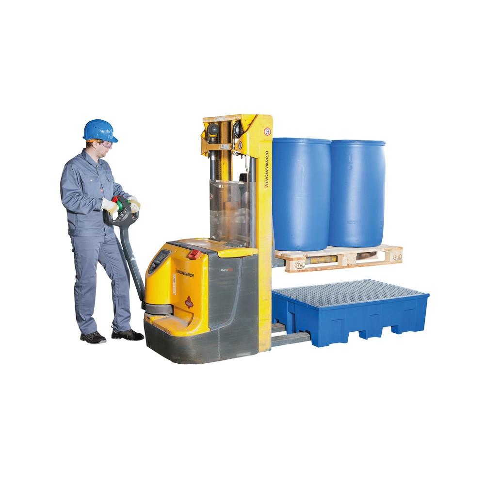 Produktabbildung Nr. 3: Bac collecteur asecos® en PE, 2x 200 l, HxIxP 350 x 865 x 1 245 mm, grille galvanisée
