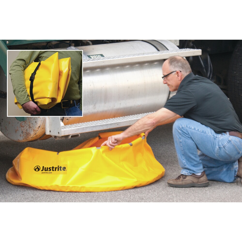 N° de l'image du produit 3 : Justrite® bac de rétention d’urgence en polyester Pop-Up, Ø 1 295 mm, capacité 250 l