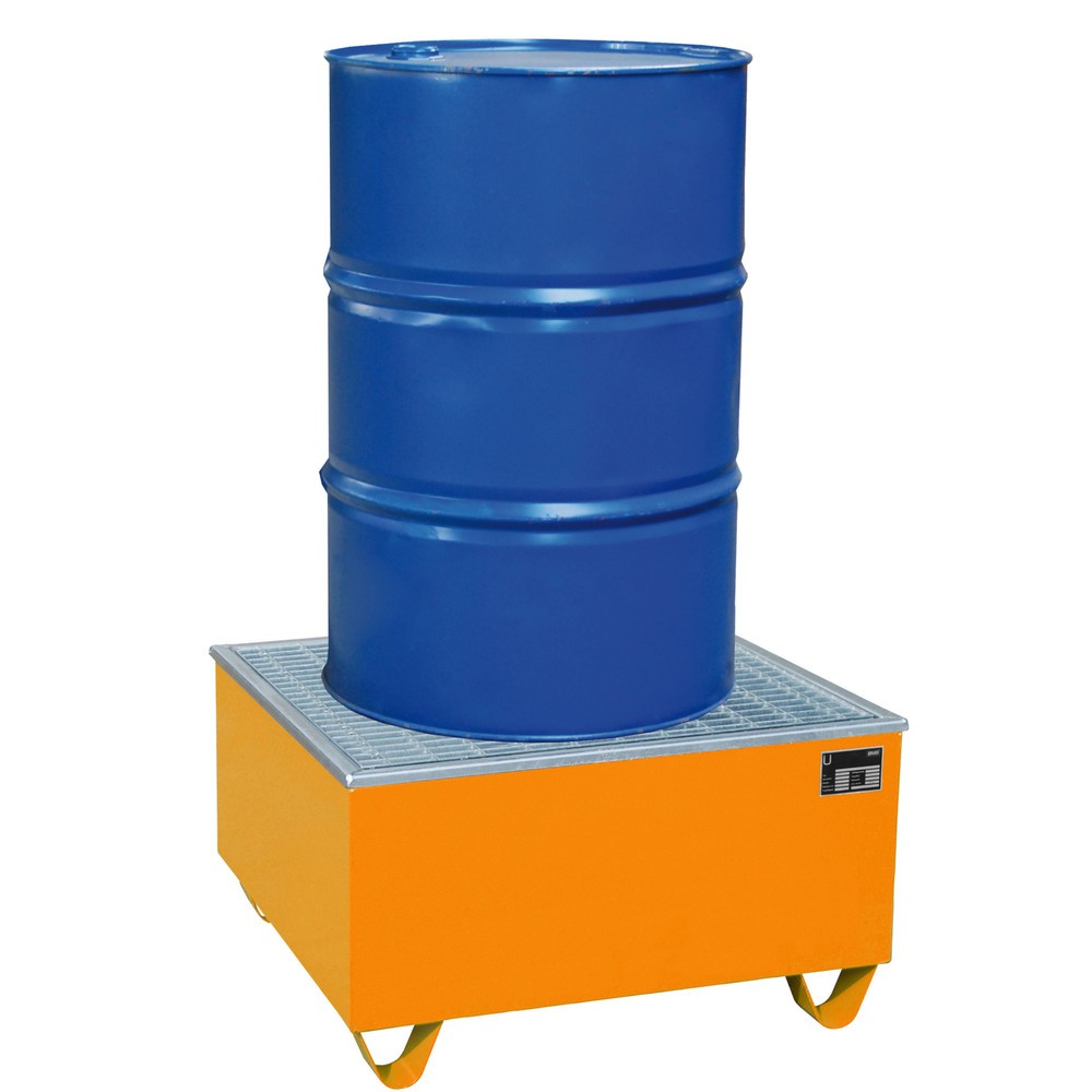 N° de l'image du produit 2 : Bac de rétention Bauer® AW-1/PE, peint, jaune-orange