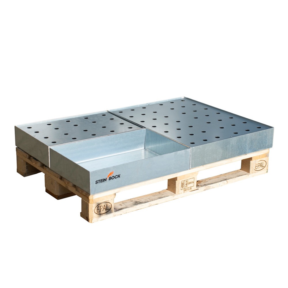 Produktabbildung Nr. 3: Bac de rétention pour petits bidons, en acier, pour palettes, HxlxP 120 x 400 x 600 mm