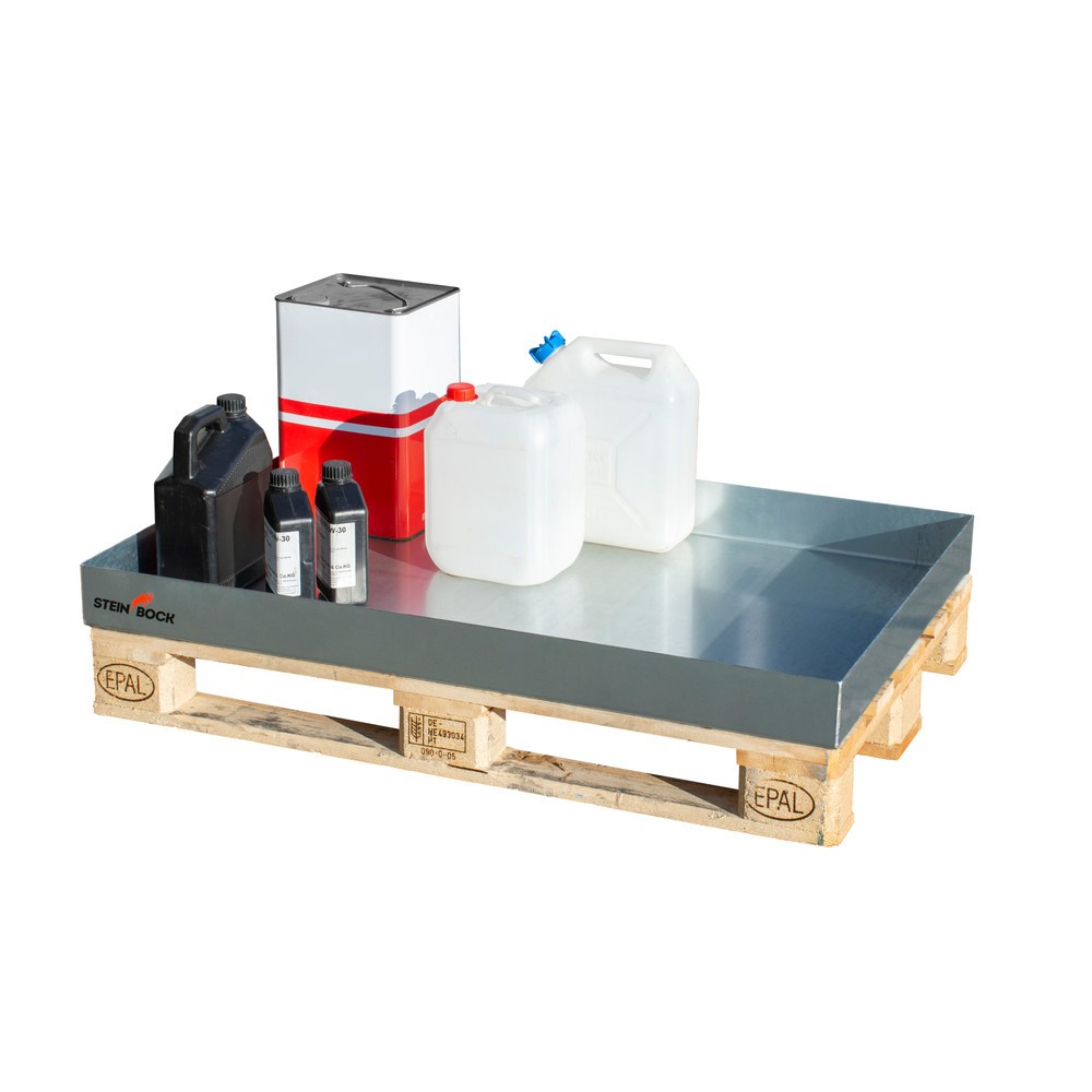Produktabbildung Nr. 2: Bac de rétention pour petits bidons, en acier, pour palettes, HxlxP 120 x 600 x 1 200 mm