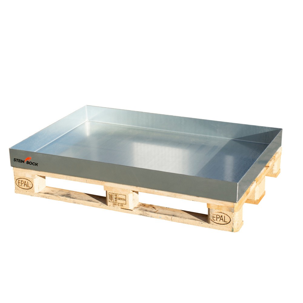 Produktabbildung Nr. 1: Bac de rétention pour petits bidons, en acier, pour palettes, HxlxP 120 x 600 x 1 200 mm