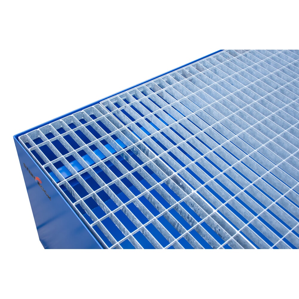 Produktabbildung Nr. 4: Bac de rétention Steinbock® en acier pour 2 cuves KTC/IBC, bleu