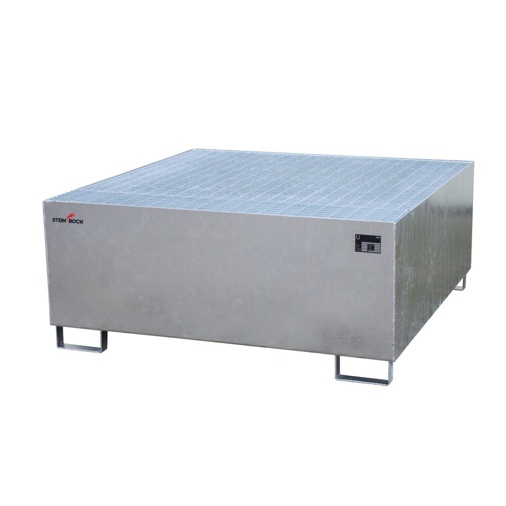 Produktabbildung Nr. 1: Bac de rétention Steinbock® en acier pour 1 cuve KTC/IBC, galvanisé à chaud