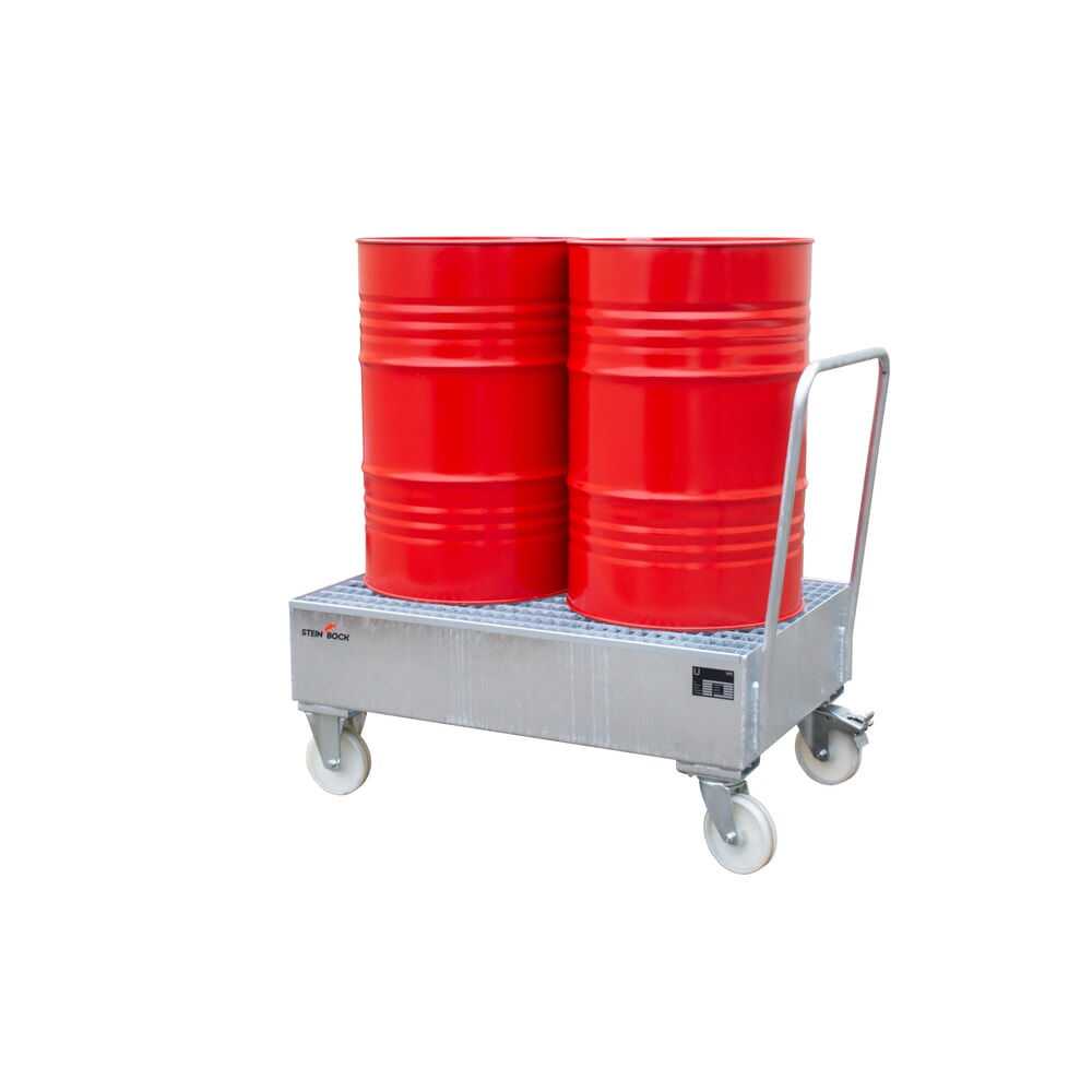Produktabbildung Nr. 5: Bac de rétention Steinbock® pour fûts de 200 litres, mobile, galvanisé à chaud