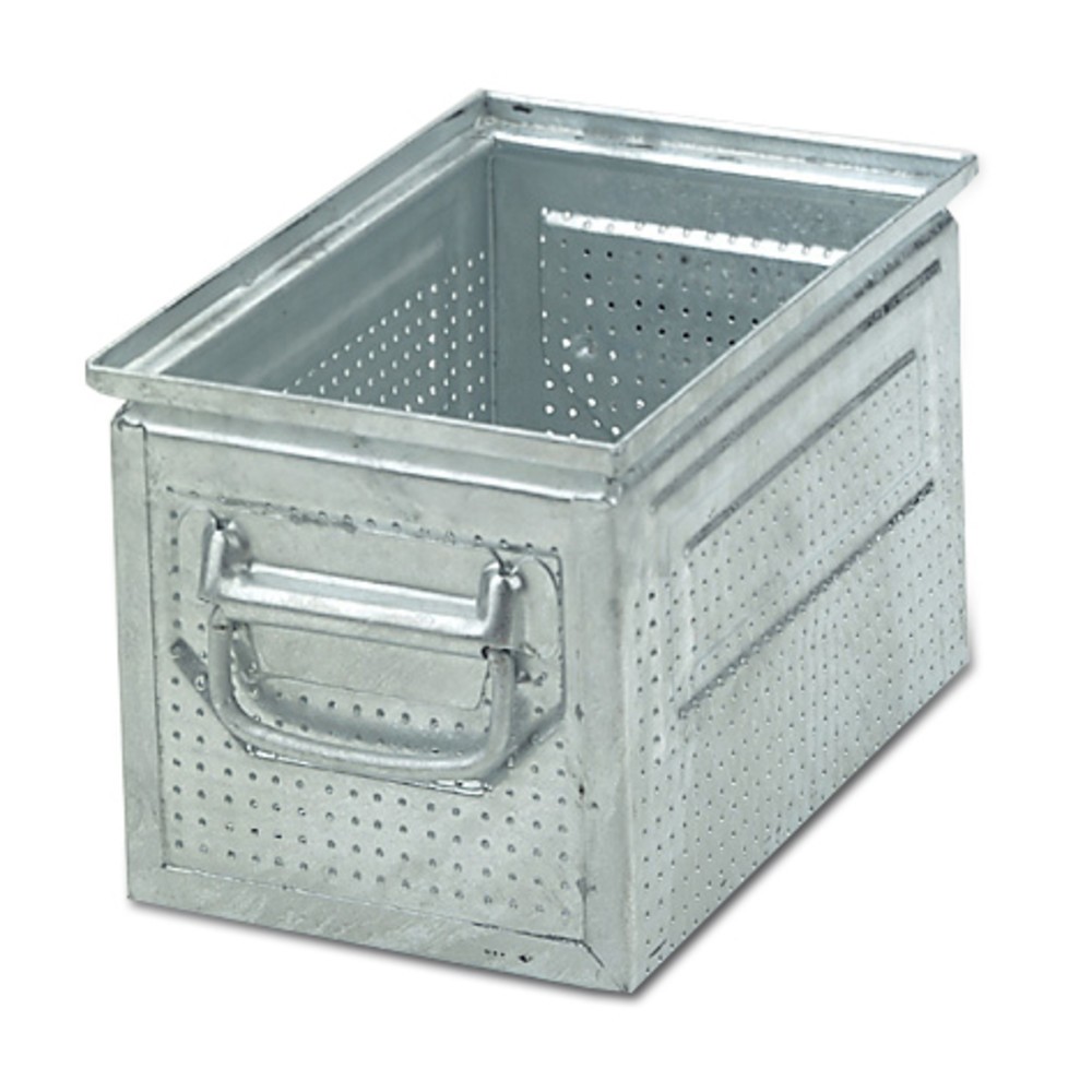 Produktabbildung Nr. 2: Bac empilable en tôle d’acier, avec perforation fine Ø 3 mm, H x l x p 200 x 300 x 200 mm