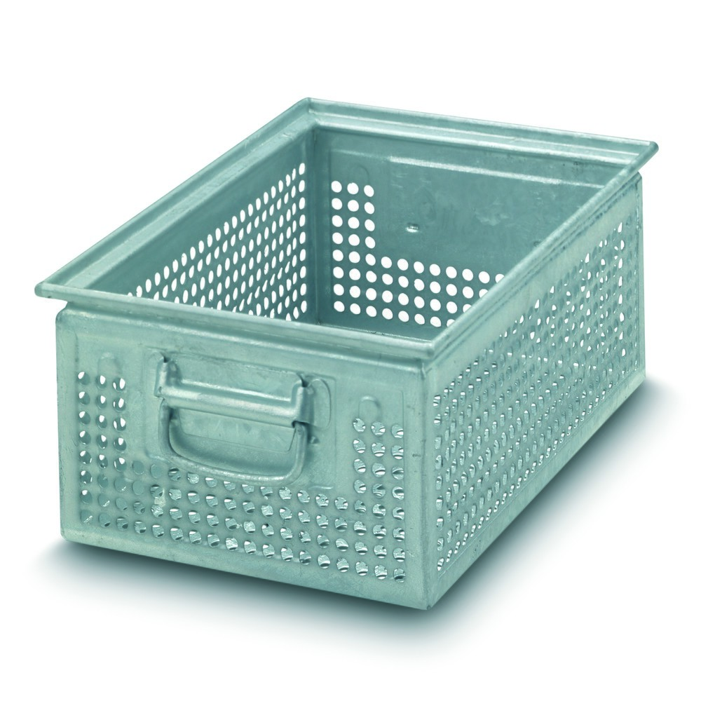 Produktabbildung Nr. 2: Bac empilable en tôle d’acier, avec perforation grossière Ø 7 mm, H x l x p 150 x 300 x 200 mm