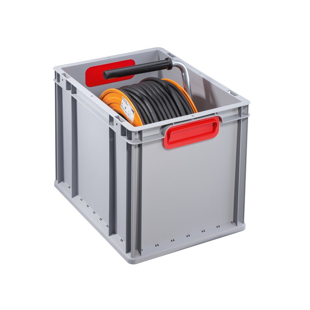 Produktabbildung Nr. 3: Bac empilable norme Europe, avec poignées rouges encastrées, 30 litres