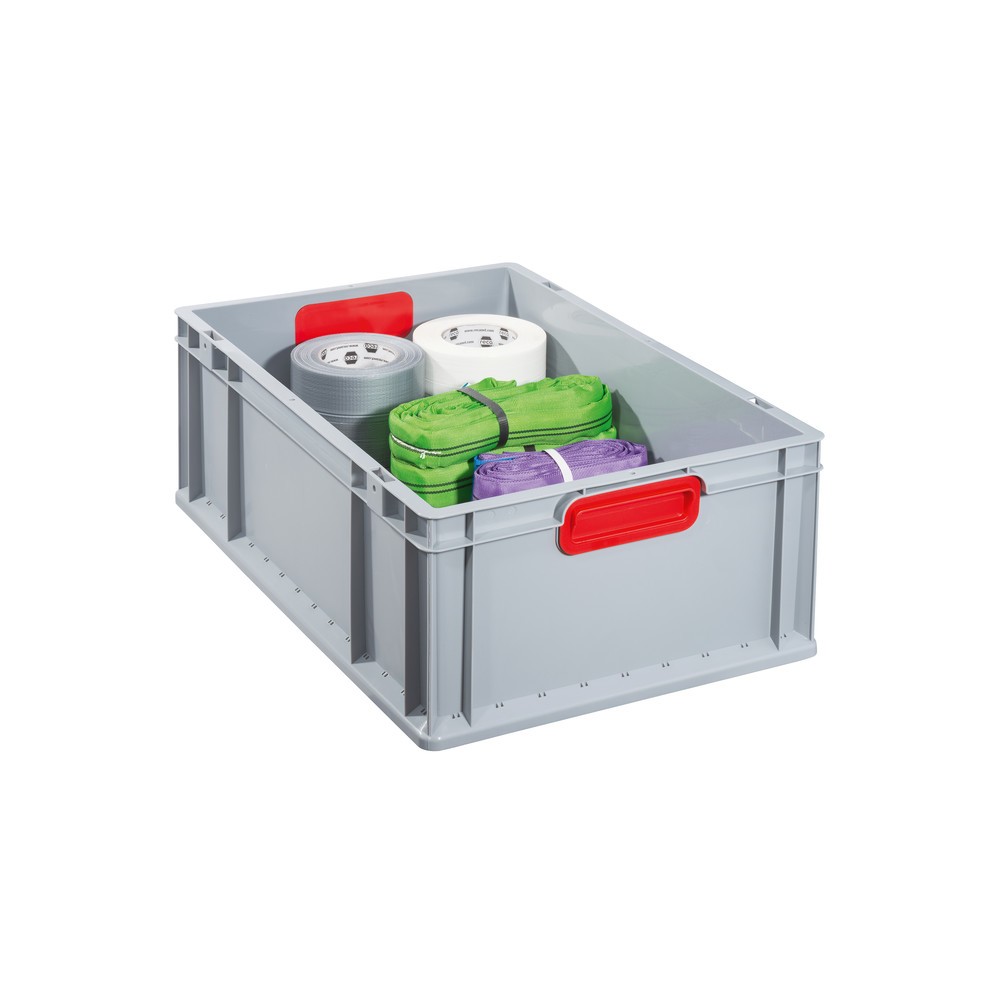 Produktabbildung Nr. 3: Bac empilable norme Europe, avec poignées rouges encastrées, 44 litres
