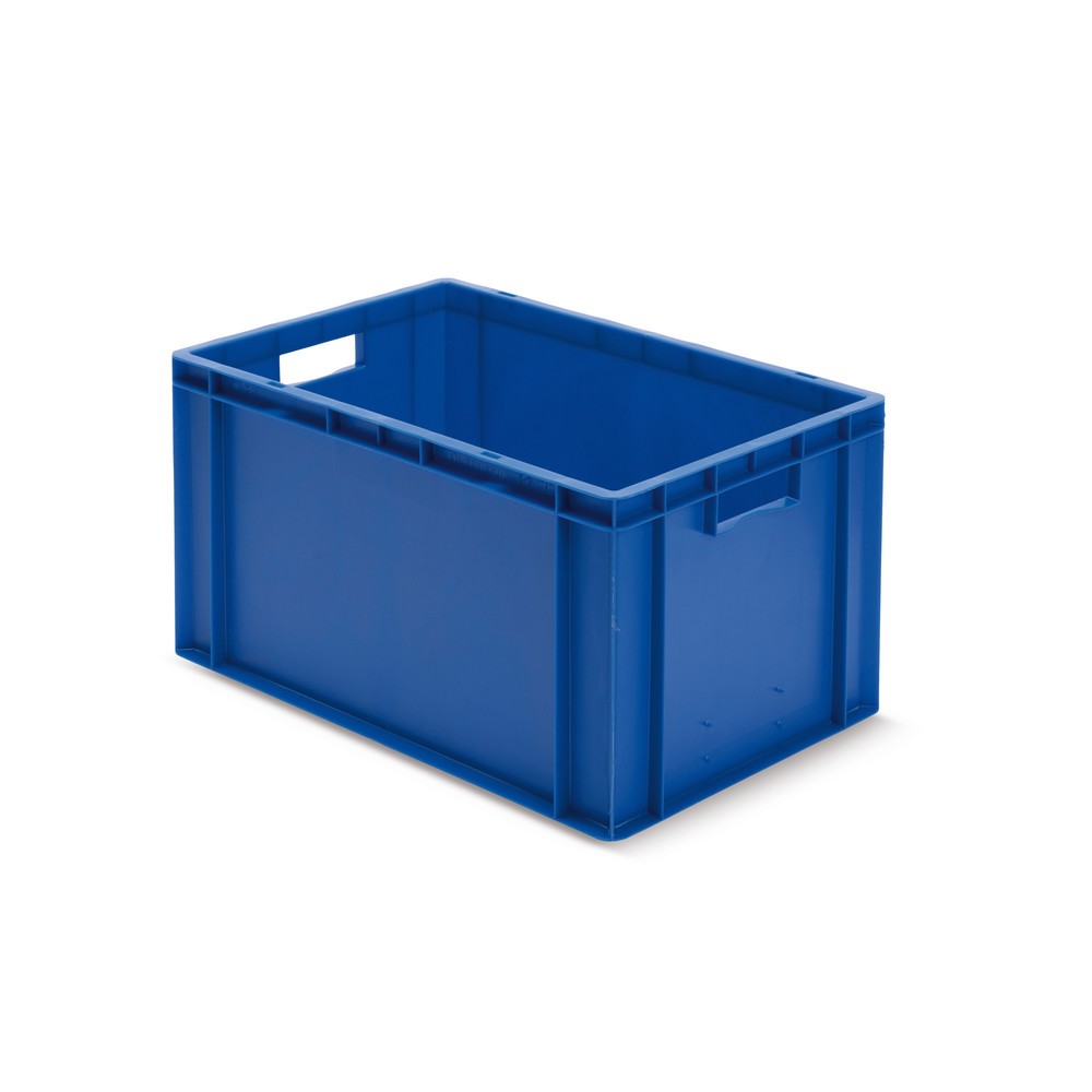 Produktabbildung Nr. 1: Bac Euro empilable, parois + fond fermés, 61 litres, bleu, poignées