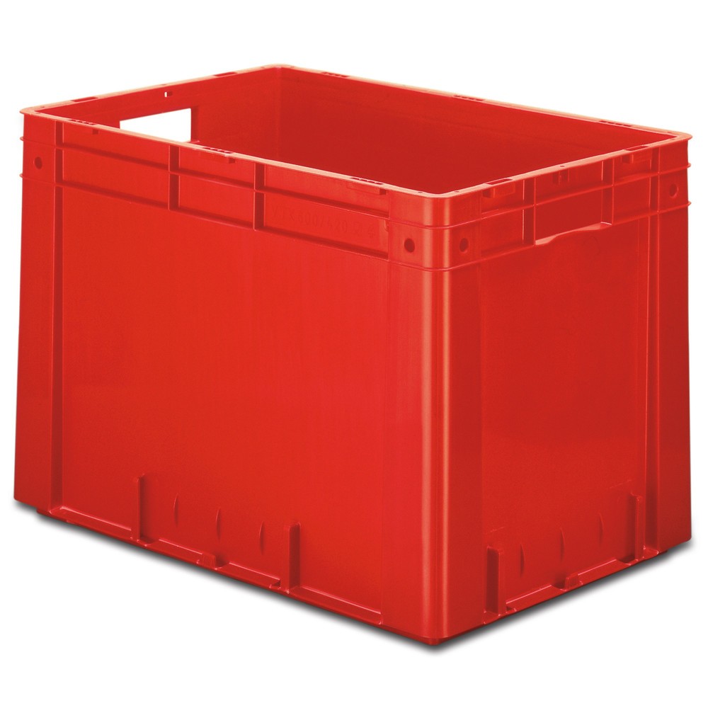 Illustration du produit: Bac Euro empilable pour charges lourdes, 80 litres, gris, poignées