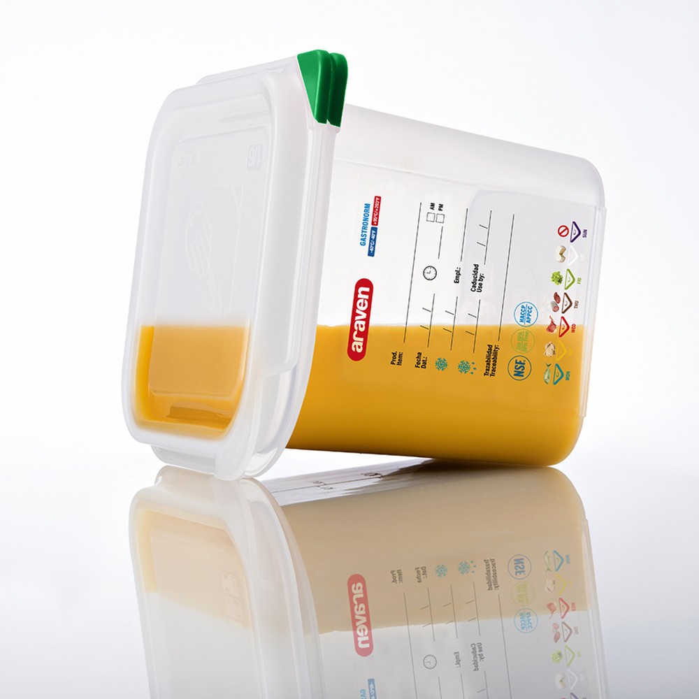 N° de l'image du produit 3 : Bac Gastronorm Stalgast ARAVEN avec couvercle, polypropylène, GN 1/2 (200mm)