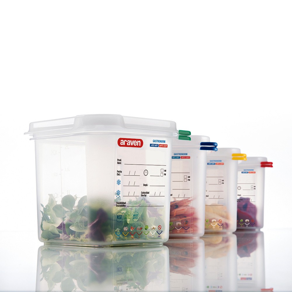 Produktabbildung Nr. 4: Bac Gastronorm Stalgast ARAVEN avec couvercle, polypropylène, GN 2/3 (200 mm)