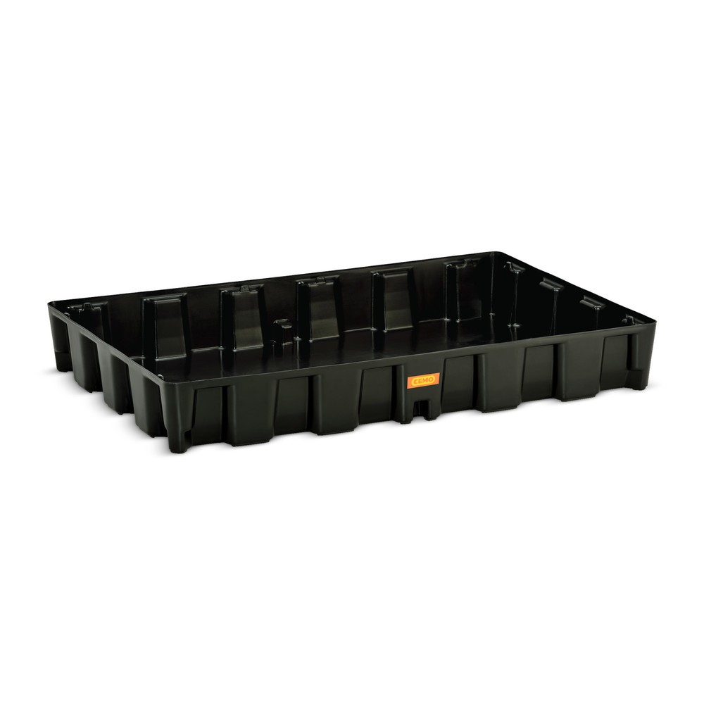 Illustration du produit: Bac labo modulaire CEMO en PE pour le stockage de petits contenants, volume de rétention 120 l