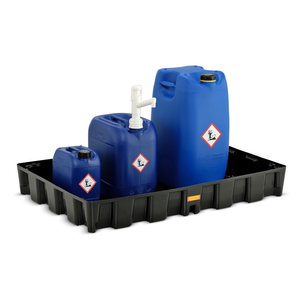 Produktabbildung Nr. 2: Bac labo modulaire CEMO en PE pour le stockage de petits contenants, volume de rétention 120 l