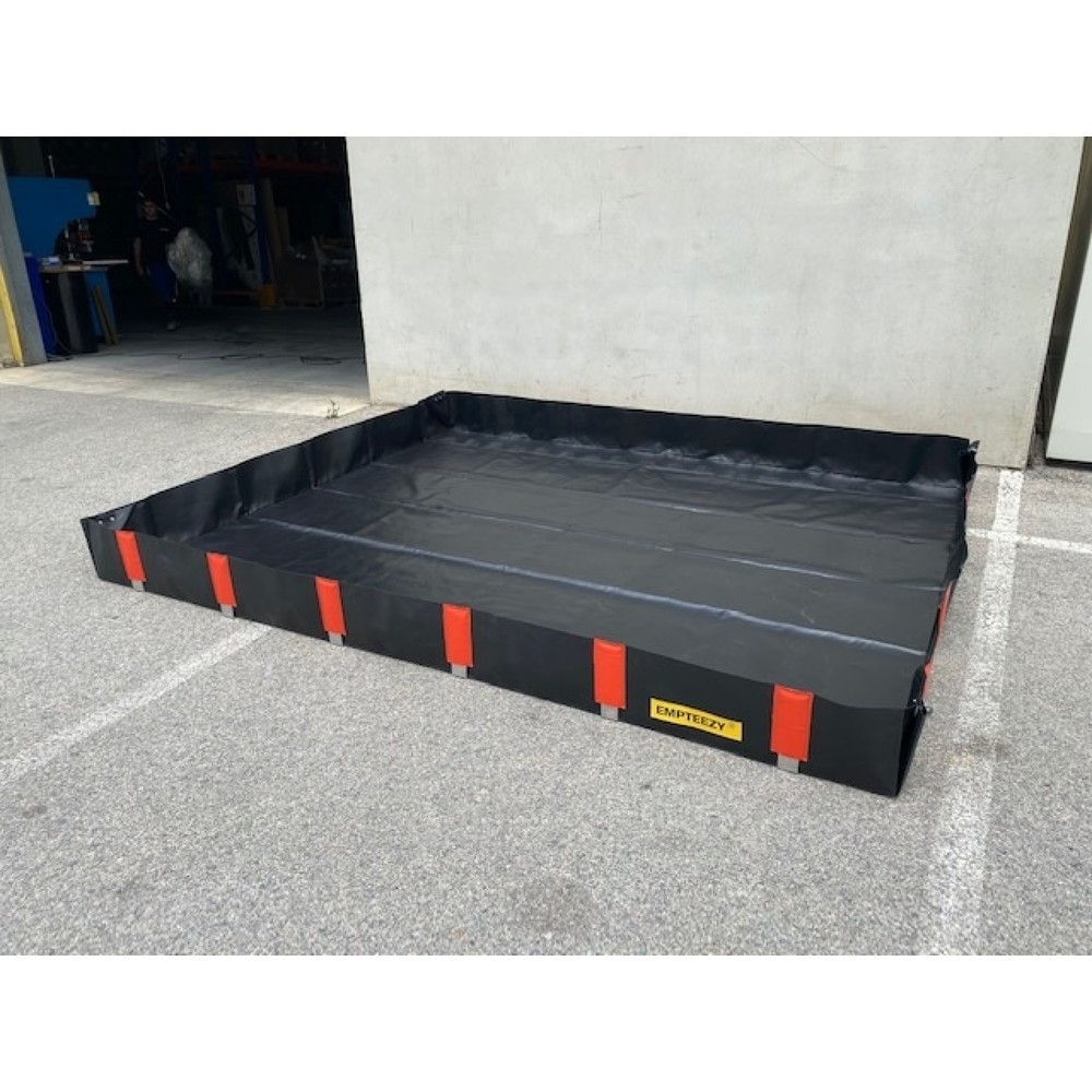 Produktabbildung Nr. 1: Bac pliable en PVC, pour 4 palettes (16 fûts ou 4 IBC), capacité 1.750 l