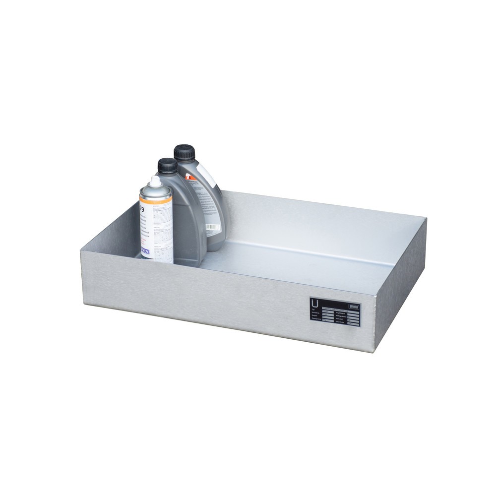 Produktabbildung Nr. 2: Bac pour petits bidons Bauer® sur palettes KGW-P 1 V4A, acier inoxydable 1.4571