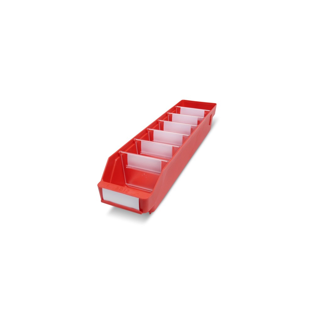 Illustration du produit: Bacs de rayonnage avec fenêtre de visualisation, l x P 120 x 500 mm, rouge